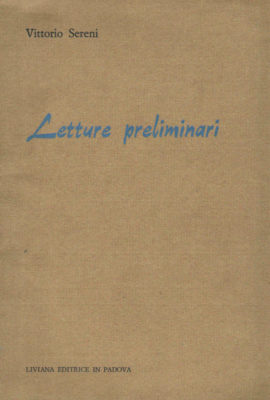Letture preliminari, Liviana Editrice, 1973
